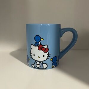 Hello Kitty Blue Mug with Red Accents